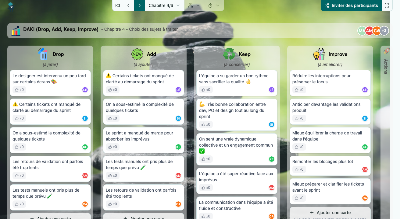 DAKI (Drop, Add, Keep, Improve) - choose-subjects