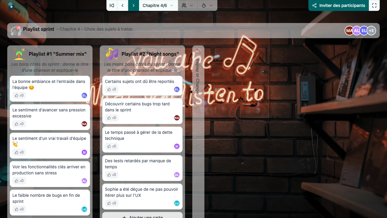 Playlist sprint - choose-subjects